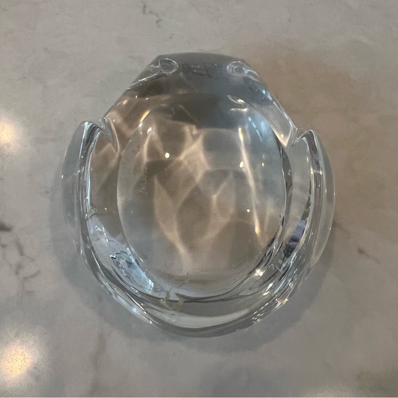 Val St Lambert Large Frog Crystal Glass Figurine Paperweight - Picture 3 of 8